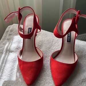 Nine West Rust Red Suede Women's Heels